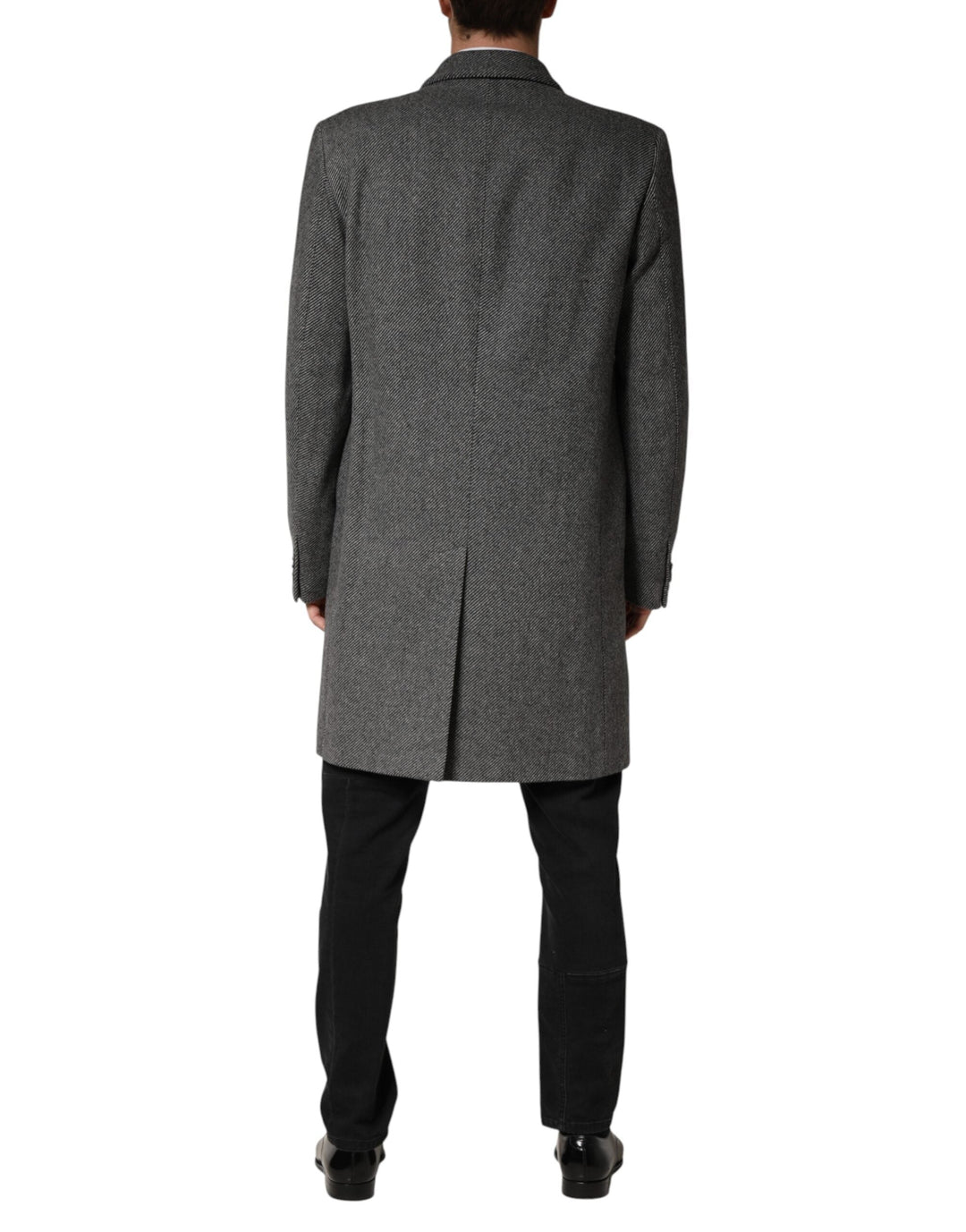 Men’s Dolce &amp; Gabbana Gray Single Breasted Men Trench Coat Jacket