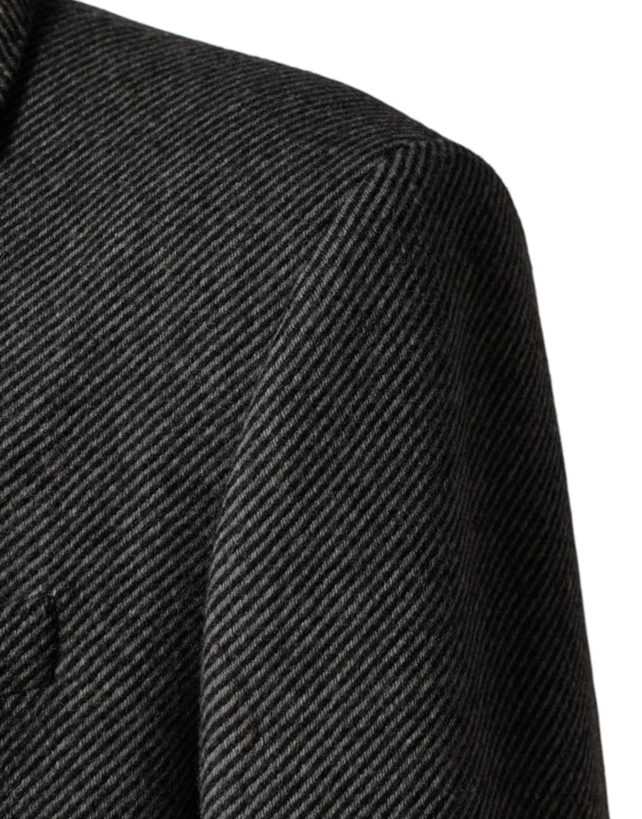 Men’s Dolce &amp; Gabbana Gray Single Breasted Men Trench Coat Jacket