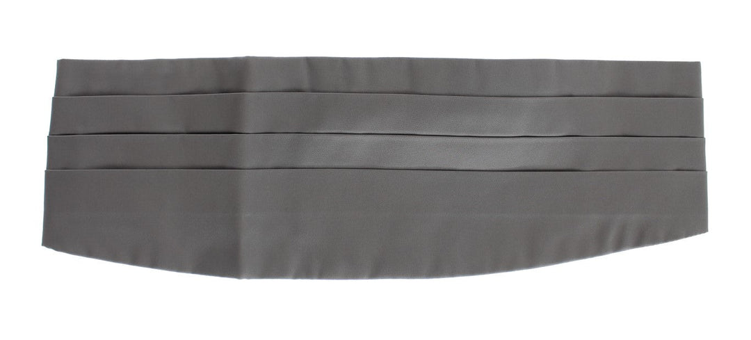 Dolce &amp; Gabbana Gray Waist Belt Silk Cummerbund