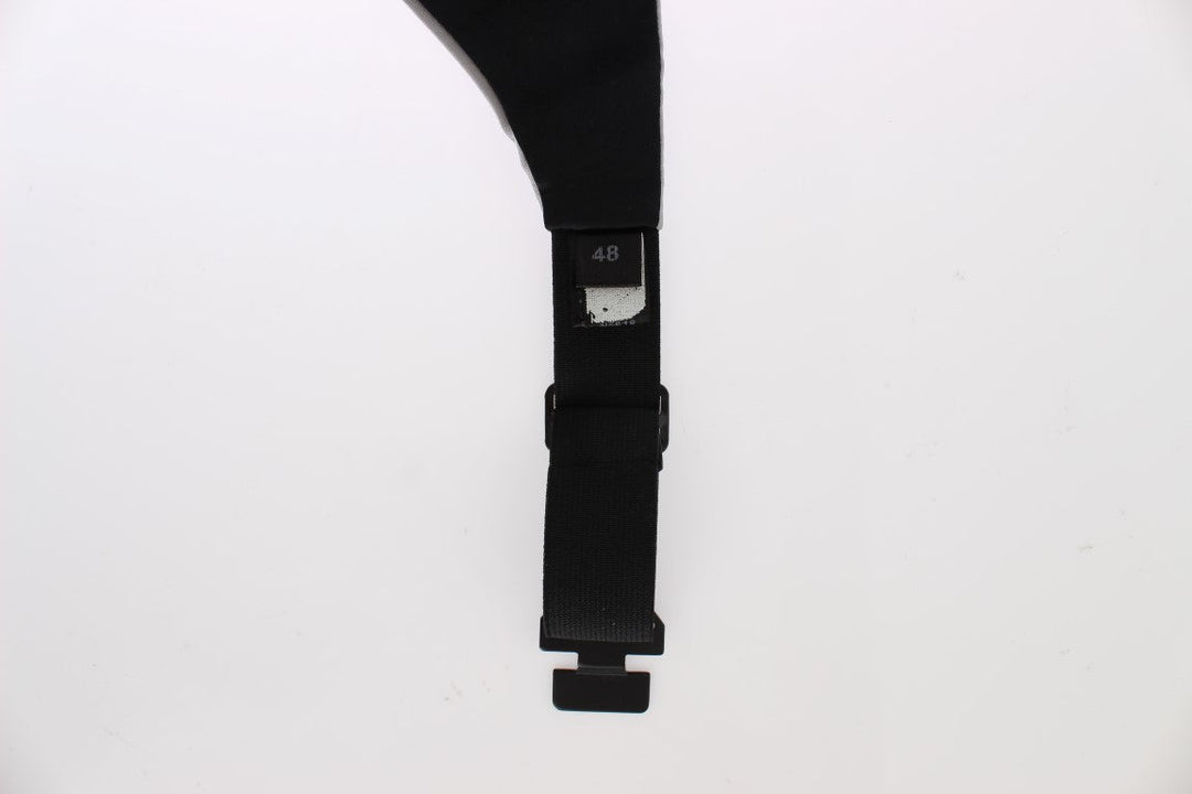 Dolce &amp; Gabbana Gray Waist Belt Silk Cummerbund