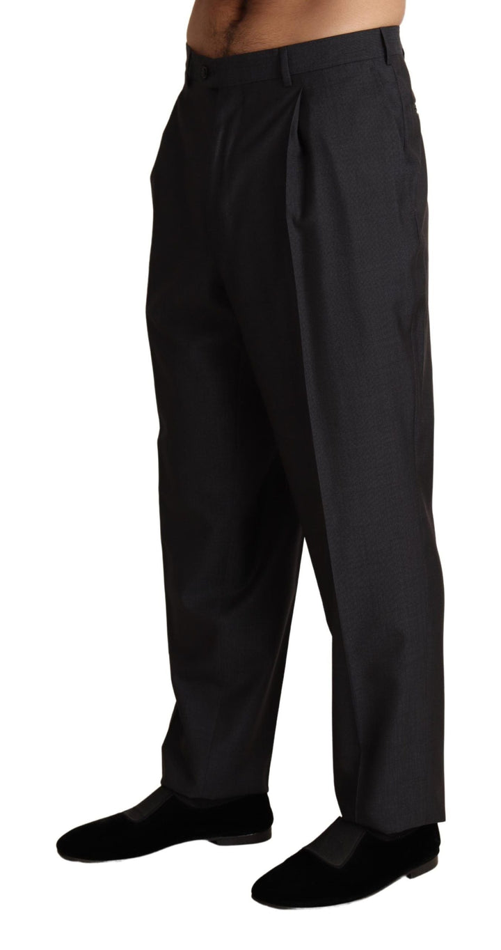 Men’s Dolce &amp; Gabbana Gray Wool Blend Formal Trousers Pants