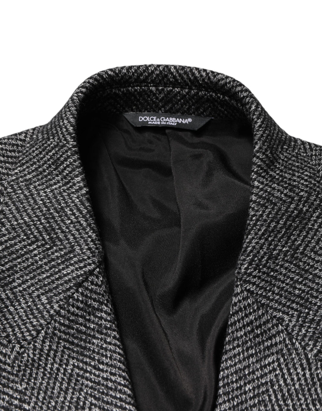 Men’s Dolce &amp; Gabbana Gray Wool Blend Long Trench Coat Men Jacket