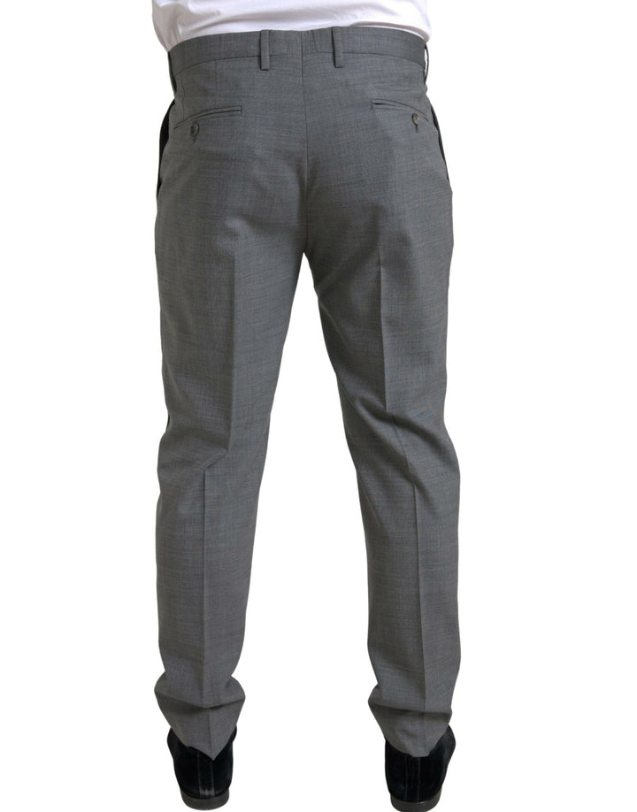 Men’s Dolce &amp; Gabbana Gray Wool Chino Skinny Men Dress Trouser Pants