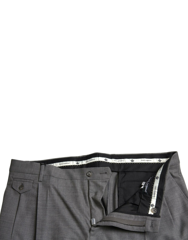 Men’s Dolce &amp; Gabbana Gray Wool Chino Skinny Men Dress Trouser Pants
