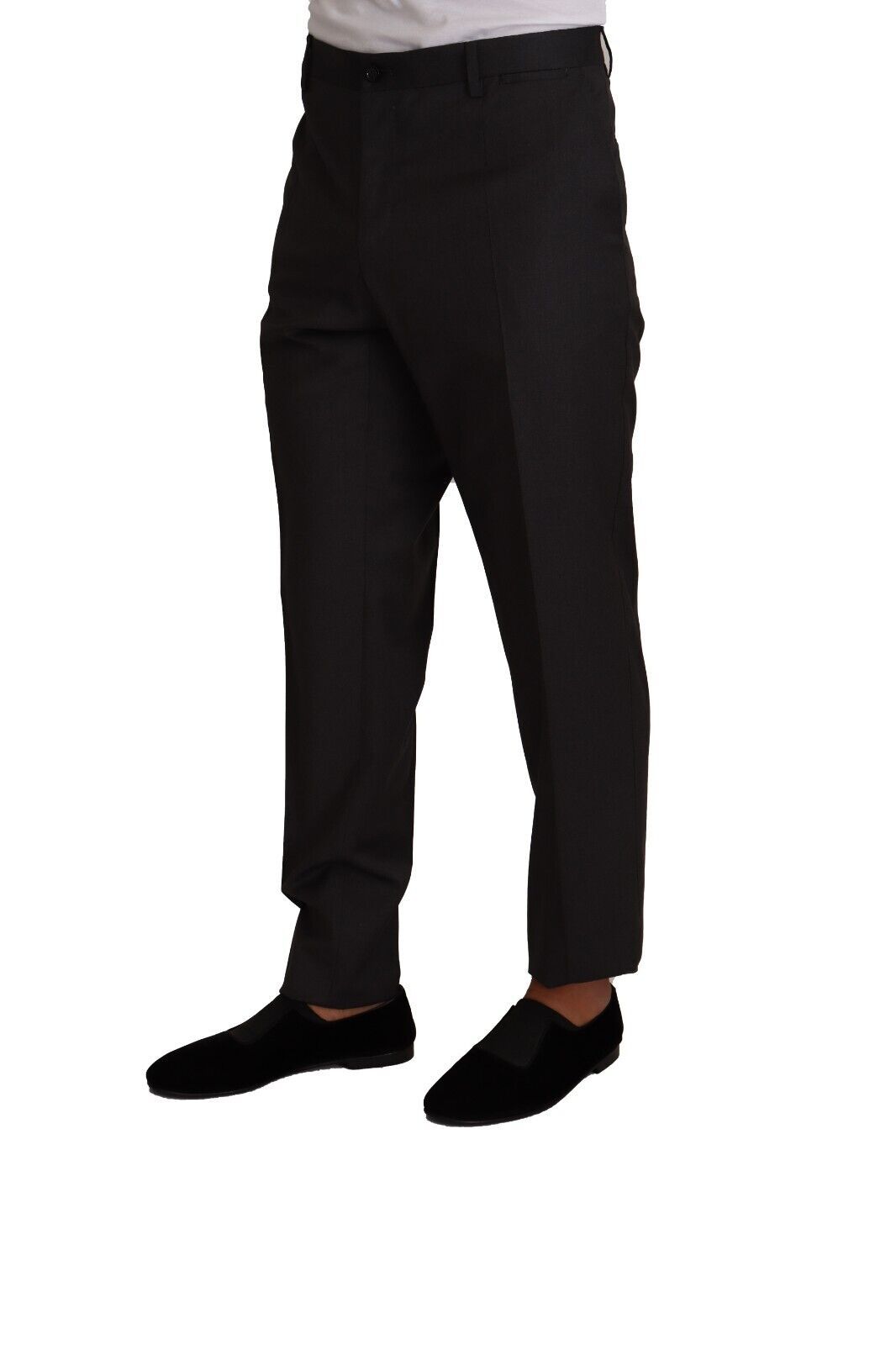 Dolce &amp; Gabbana Gray Wool Formal Tuxedo Trouser Dress Pants