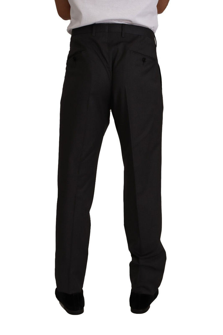 Dolce &amp; Gabbana Gray Wool Formal Tuxedo Trouser Dress Pants