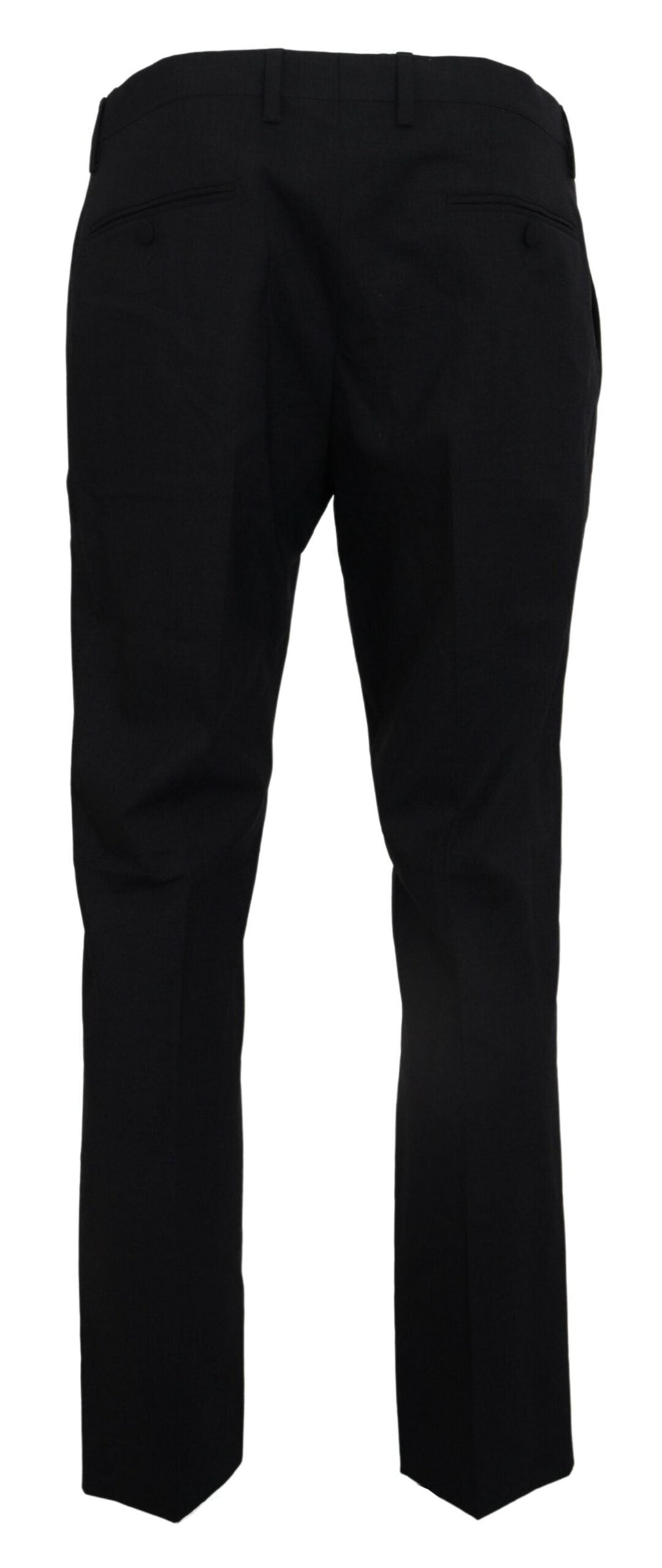 Dolce &amp; Gabbana Gray Wool Stretch Dress Formal Slim Fit Pant