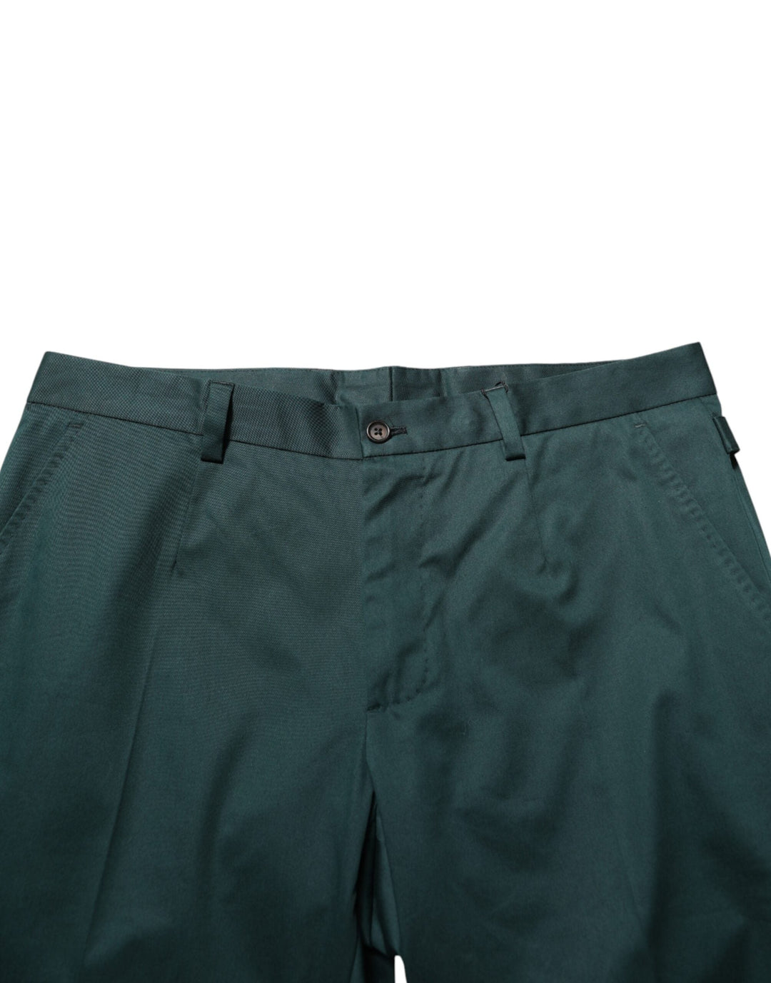 Men’s Dolce &amp; Gabbana Green Cotton Formal Dress Men Trouser Pants
