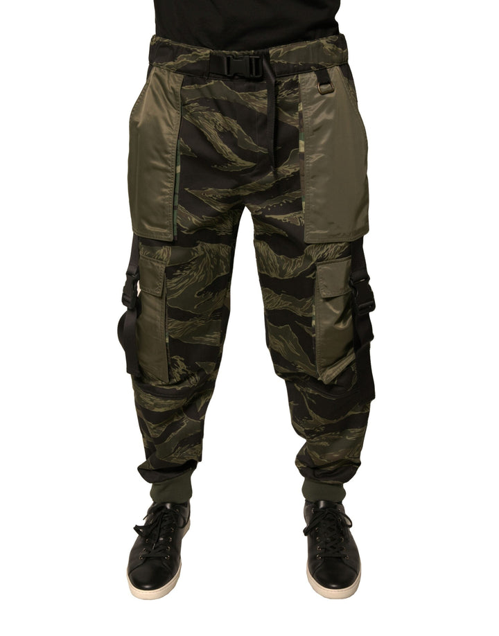 Men’s Dolce &amp; Gabbana Green Cotton Jogger Cargo Pants