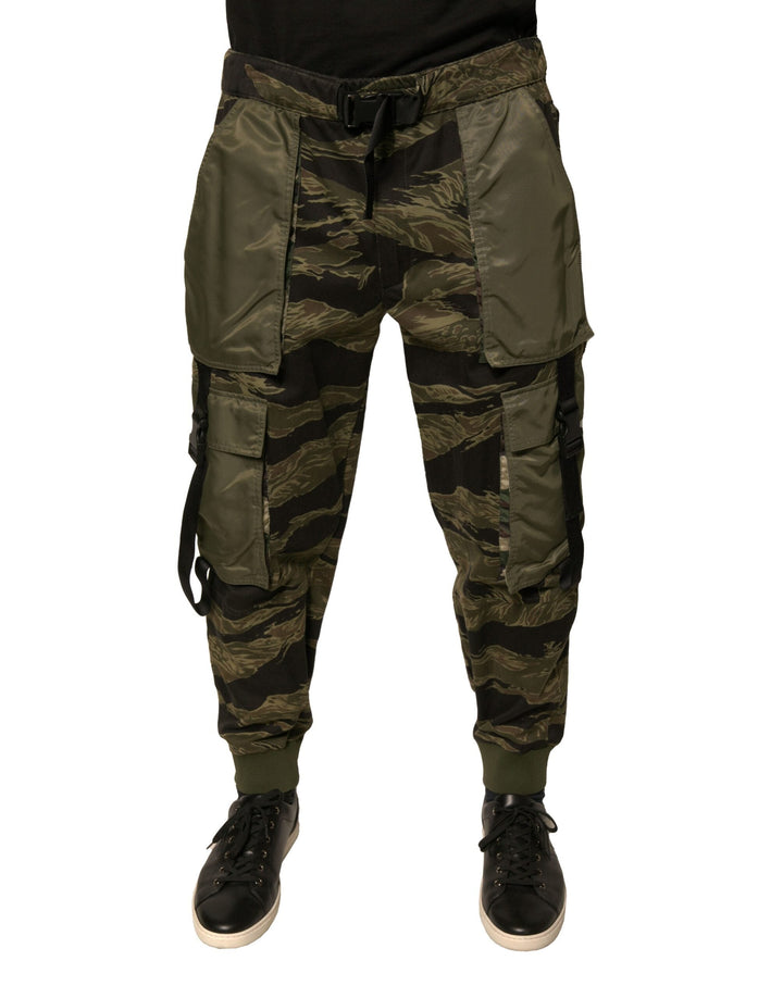 Men’s Dolce &amp; Gabbana Green Cotton Jogger Cargo Pants