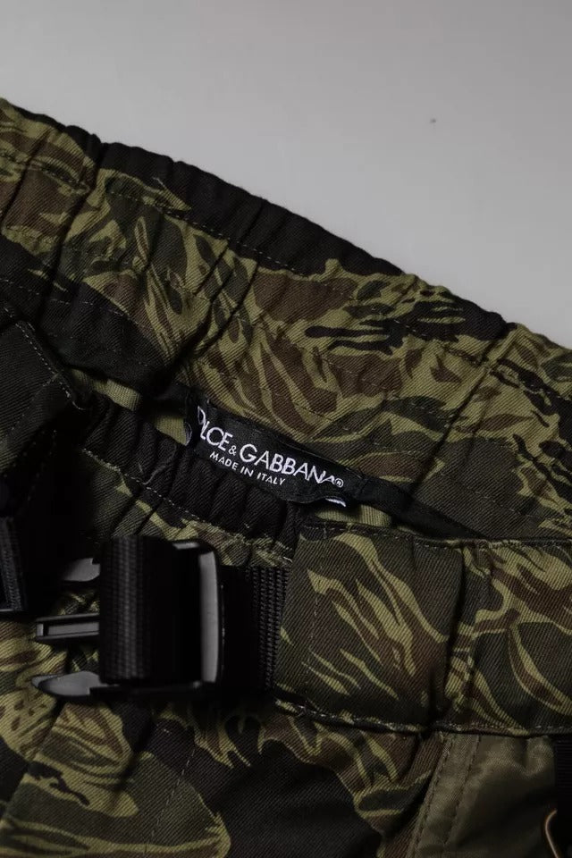 Men’s Dolce &amp; Gabbana Green Cotton Jogger Cargo Pants