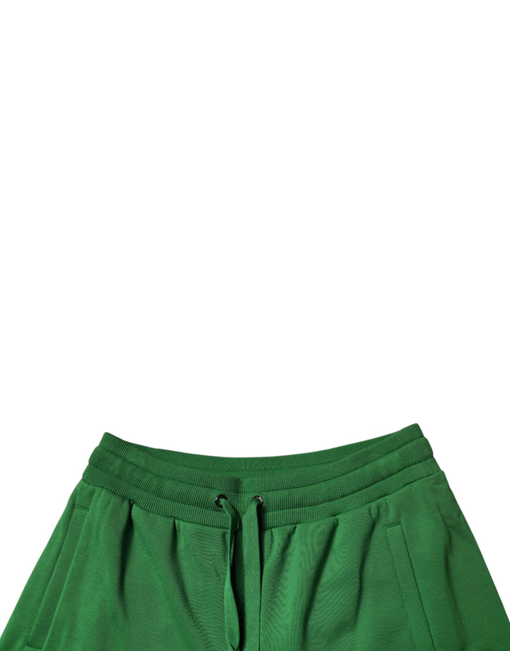 Men’s Dolce &amp; Gabbana Green Cotton Men Sweatshorts Bermuda Shorts