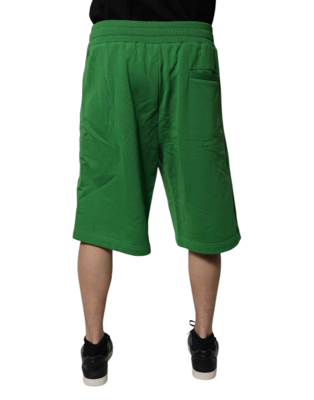 Men’s Dolce &amp; Gabbana Green Cotton Men Sweatshorts Bermuda Shorts