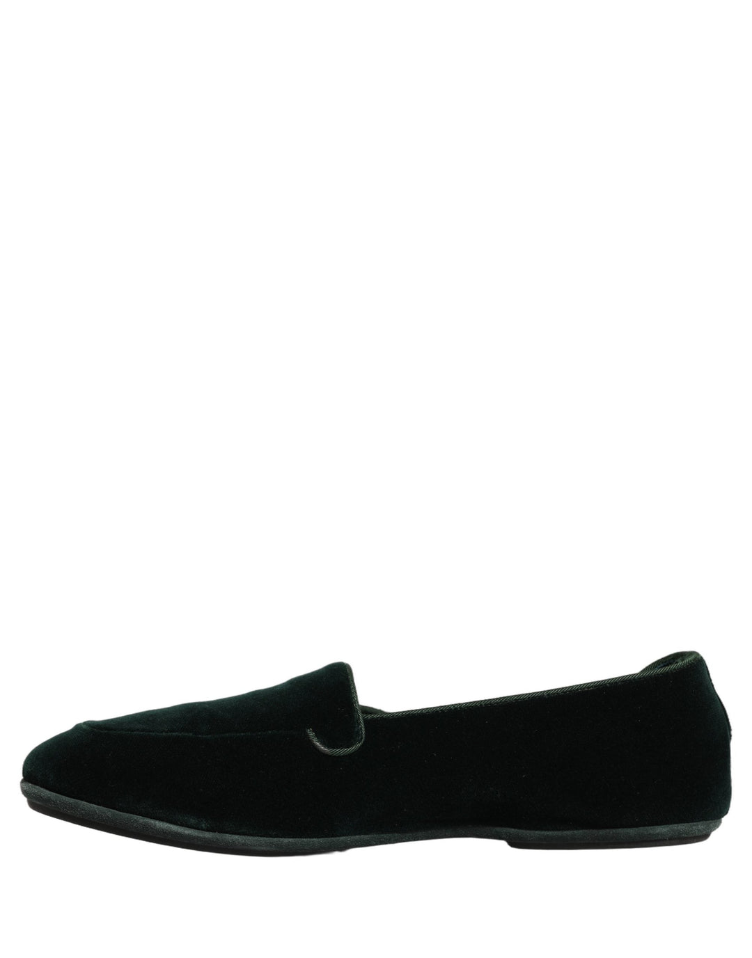 Men’s Dolce &amp; Gabbana Green Velvet Slip on Men Flats Loafers Shoes