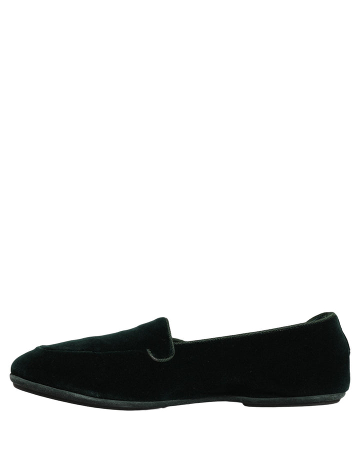 Men’s Dolce &amp; Gabbana Green Velvet Slip on Men Flats Loafers Shoes