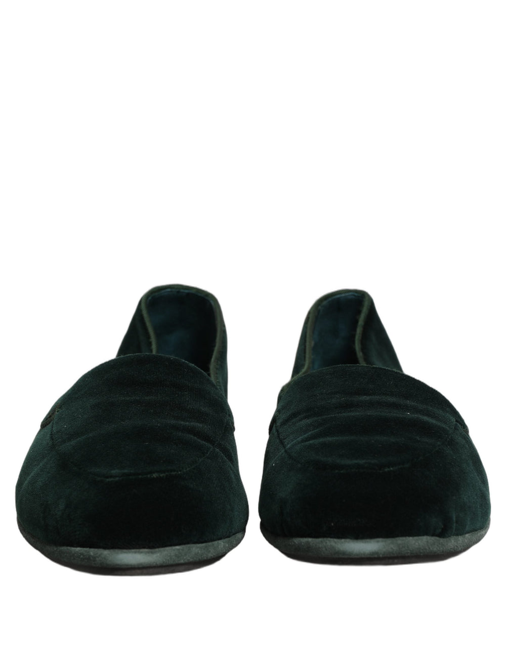 Men’s Dolce & Gabbana Green Velvet Slip on Men Flats Loafers Shoes