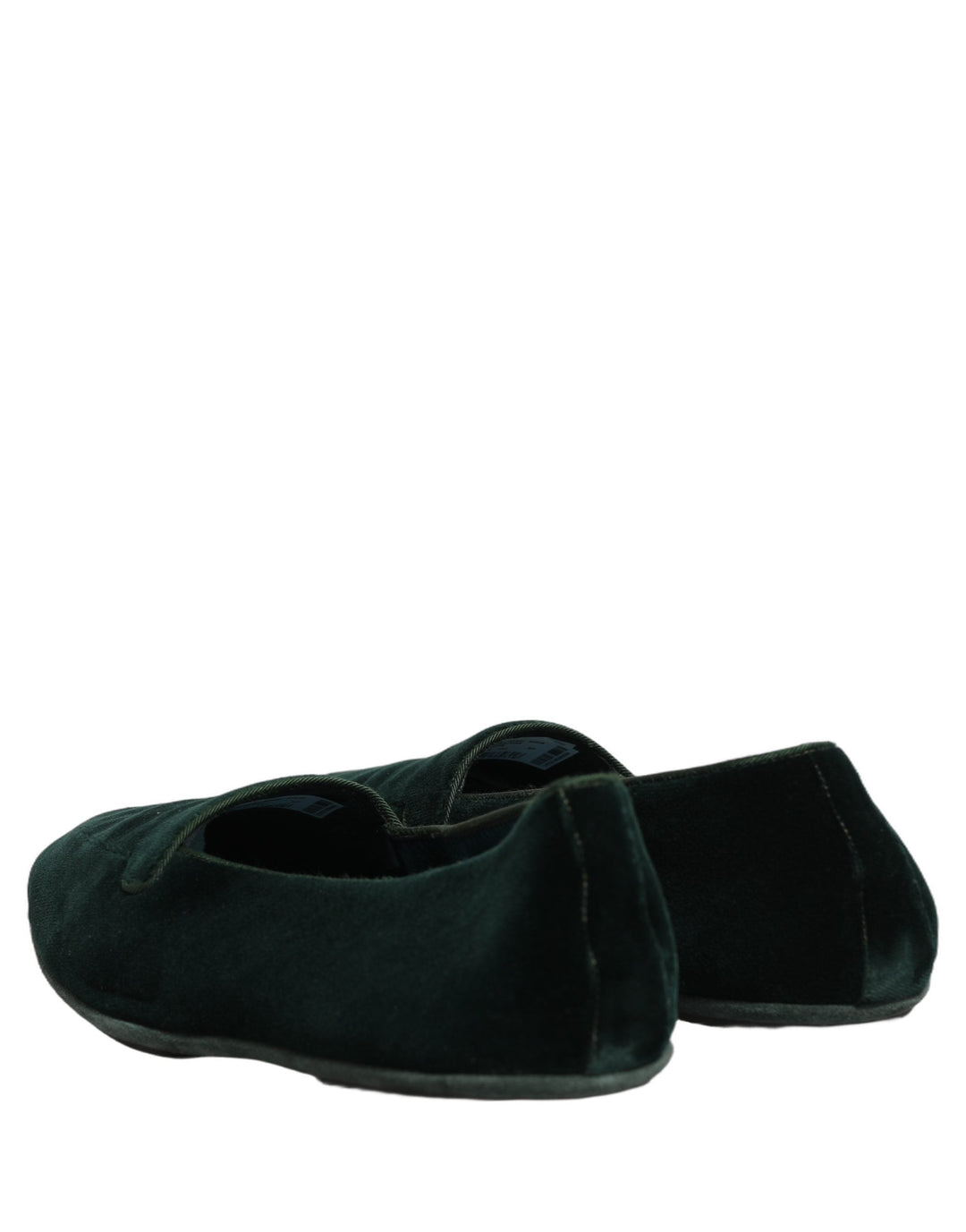 Men’s Dolce &amp; Gabbana Green Velvet Slip on Men Flats Loafers Shoes
