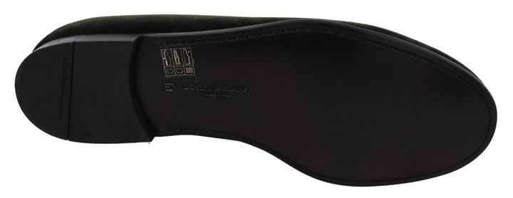 Men’s Dolce &amp; Gabbana Green Velvet Slip on Mens Loafers Shoes