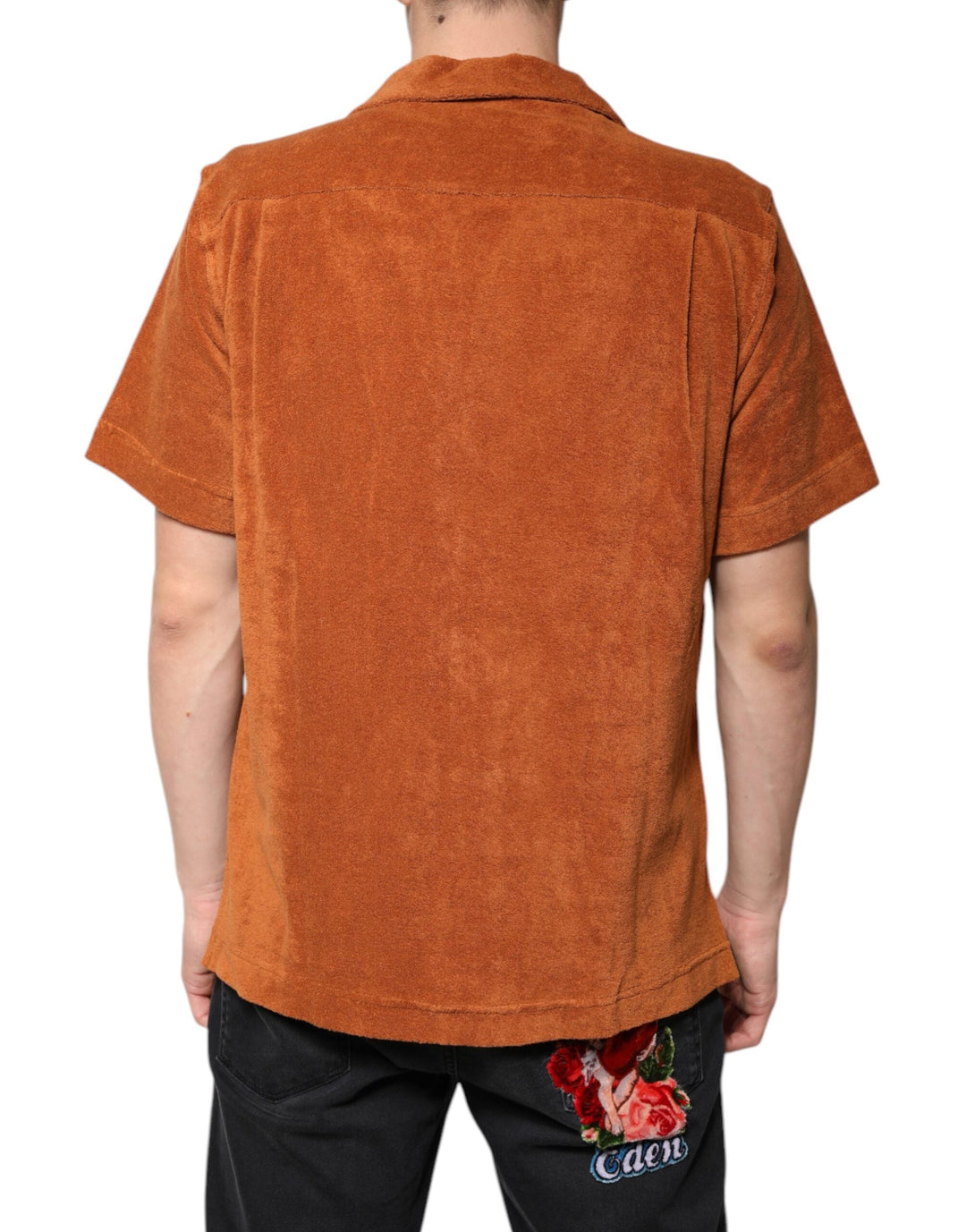 Dolce &amp; Gabbana Hazel Cotton Velvet Button Down Collared Shirt