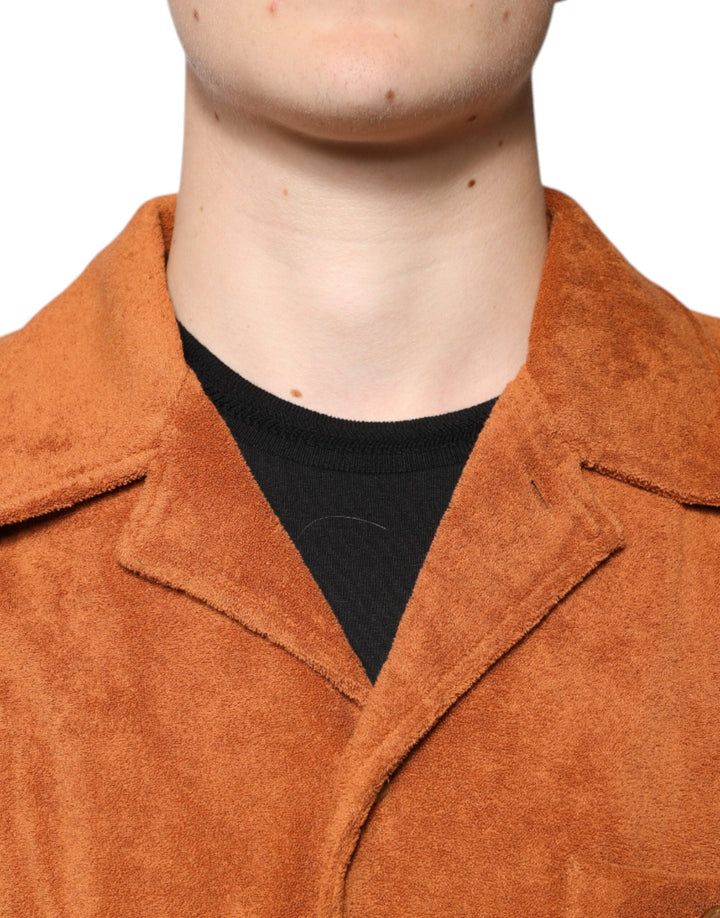 Dolce &amp; Gabbana Hazel Cotton Velvet Button Down Collared Shirt