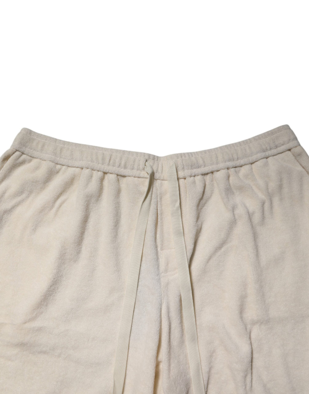 Men’s Dolce &amp; Gabbana Ivory Cotton Men Bermuda Sweatshorts Shorts