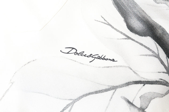 Men’s Dolce &amp; Gabbana Ivory Silk Long Sleeves Men Casual Shirt