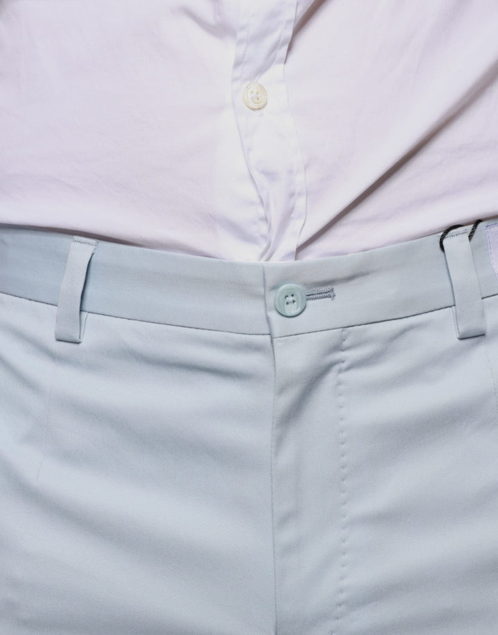 Men’s Dolce &amp; Gabbana Light Blue Cotton Dress Pants