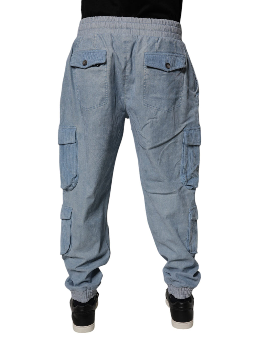 Men’s Dolce &amp; Gabbana Light Blue Cotton Jogger Cargo Men Denim Pants