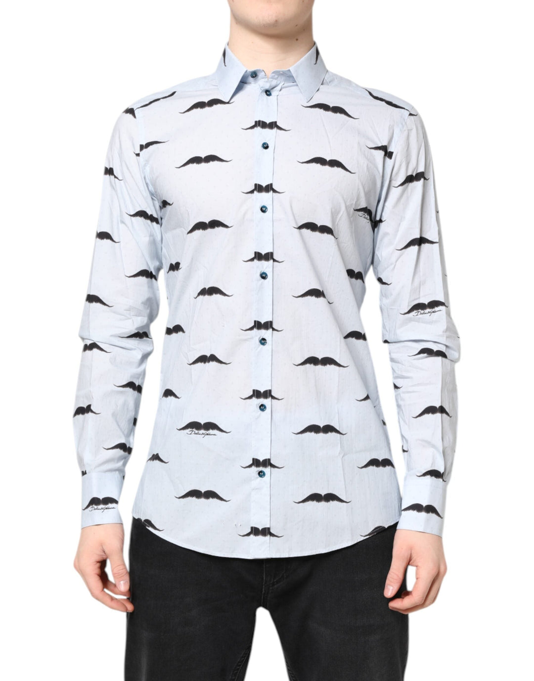 Dolce &amp; Gabbana Light Blue Cotton Martini Formal Dress Shirt