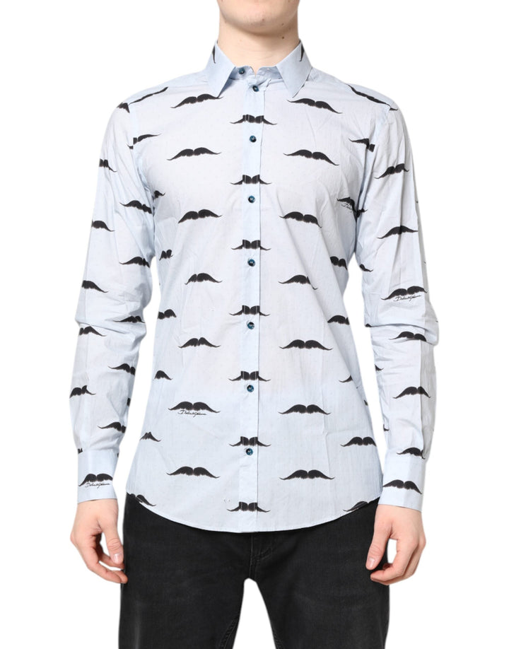Dolce &amp; Gabbana Light Blue Cotton Martini Formal Dress Shirt