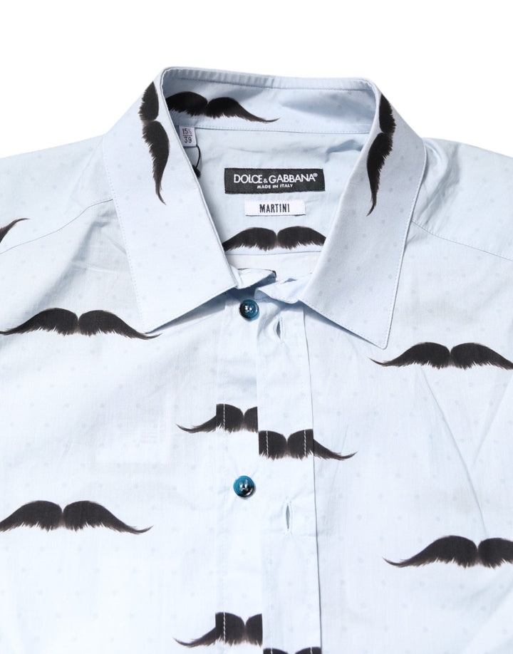 Dolce &amp; Gabbana Light Blue Cotton Martini Formal Dress Shirt