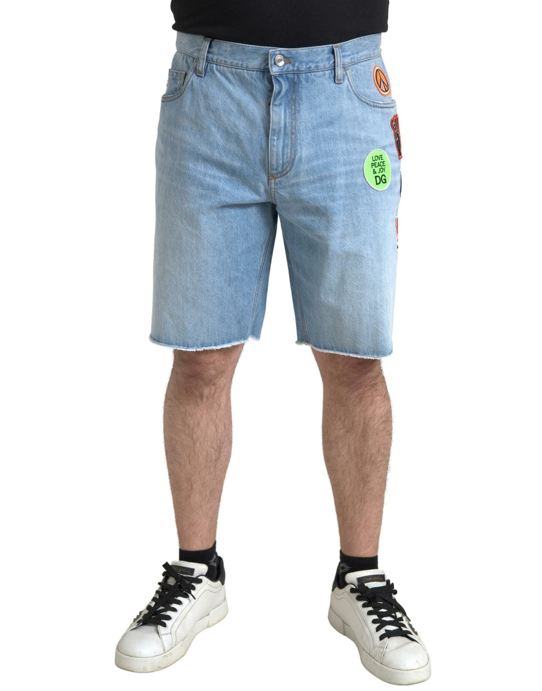 Men’s Dolce &amp; Gabbana Light Blue Cotton Men Bermuda Denim Shorts