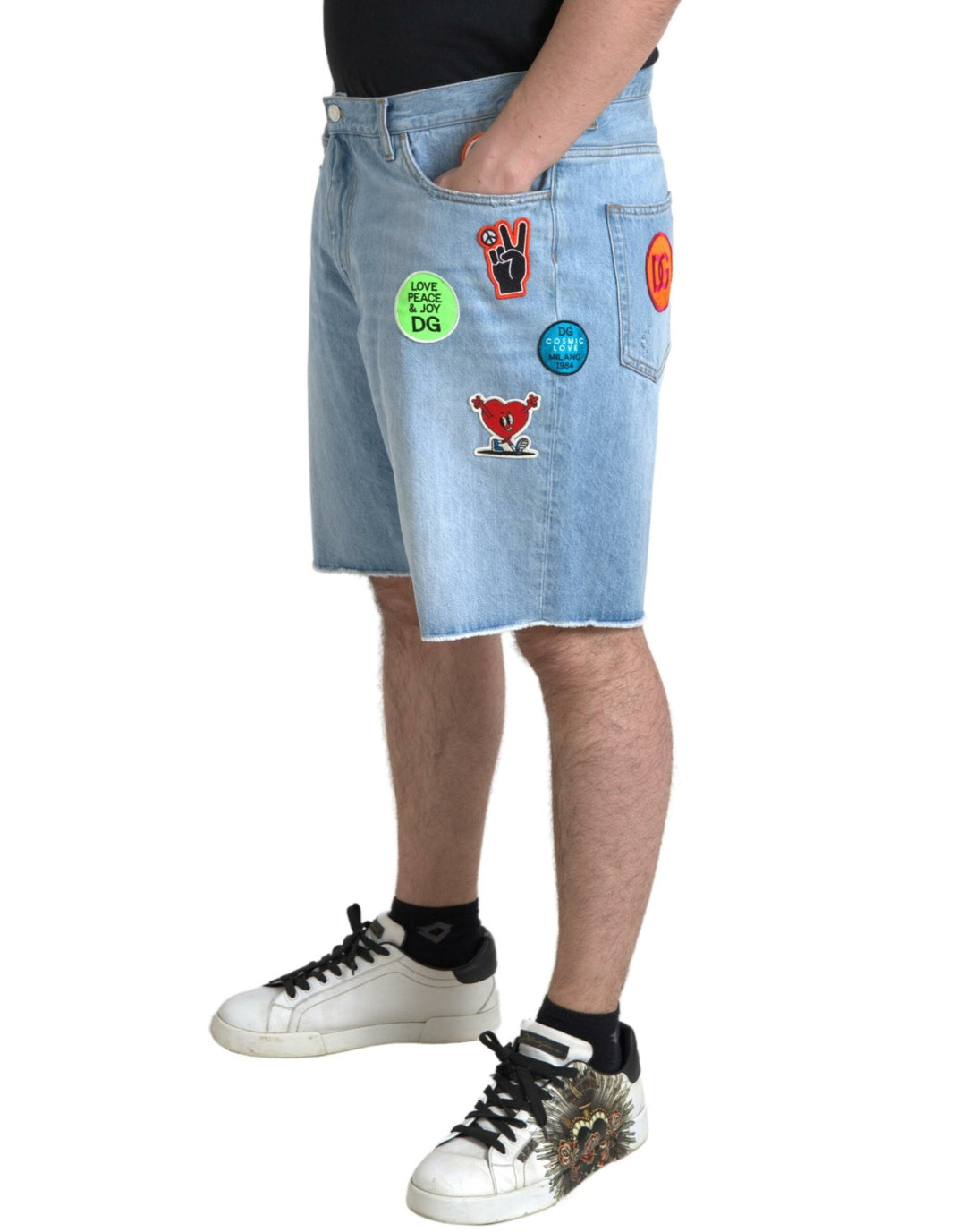 Men’s Dolce &amp; Gabbana Light Blue Cotton Men Bermuda Denim Shorts