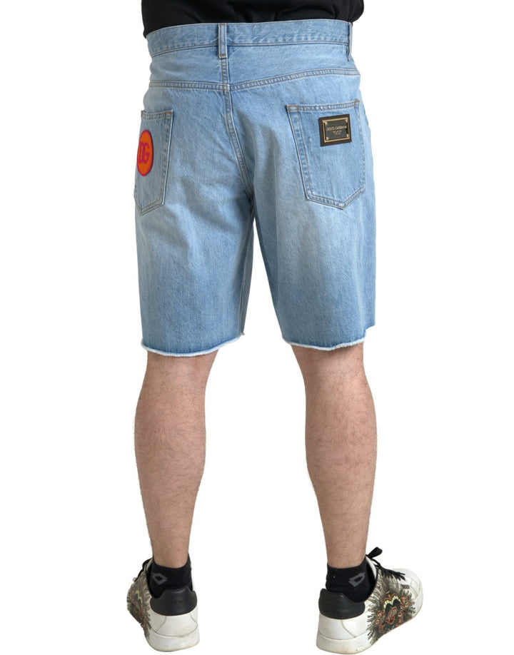 Men’s Dolce &amp; Gabbana Light Blue Cotton Men Bermuda Denim Shorts