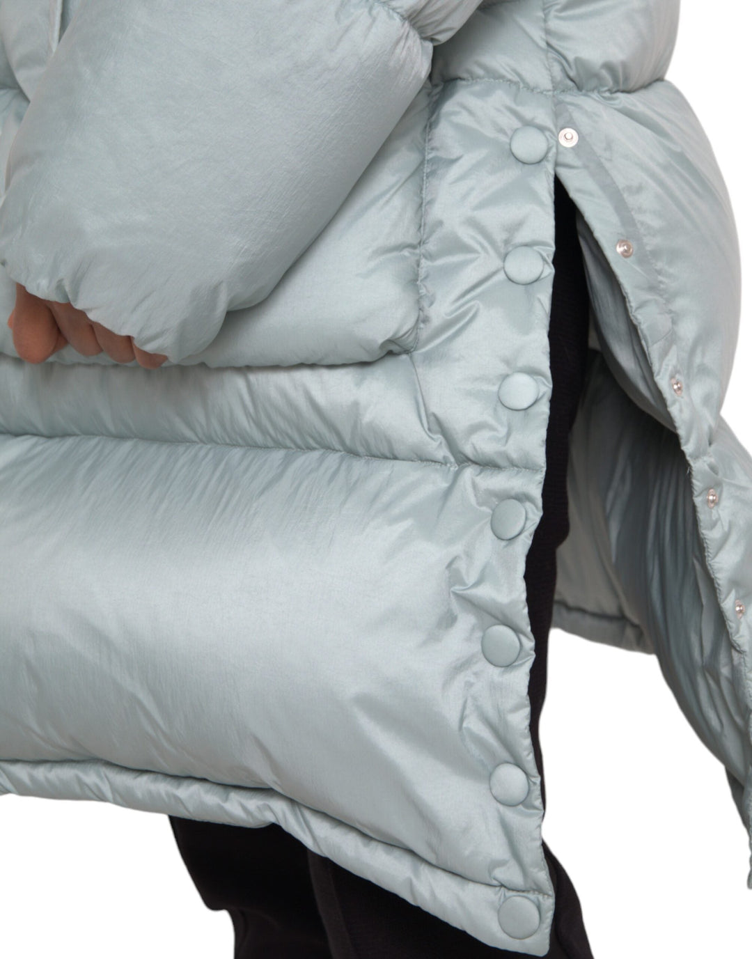 Men’s Dolce &amp; Gabbana Light Blue Quilted Hooded Puffer Jacket Men