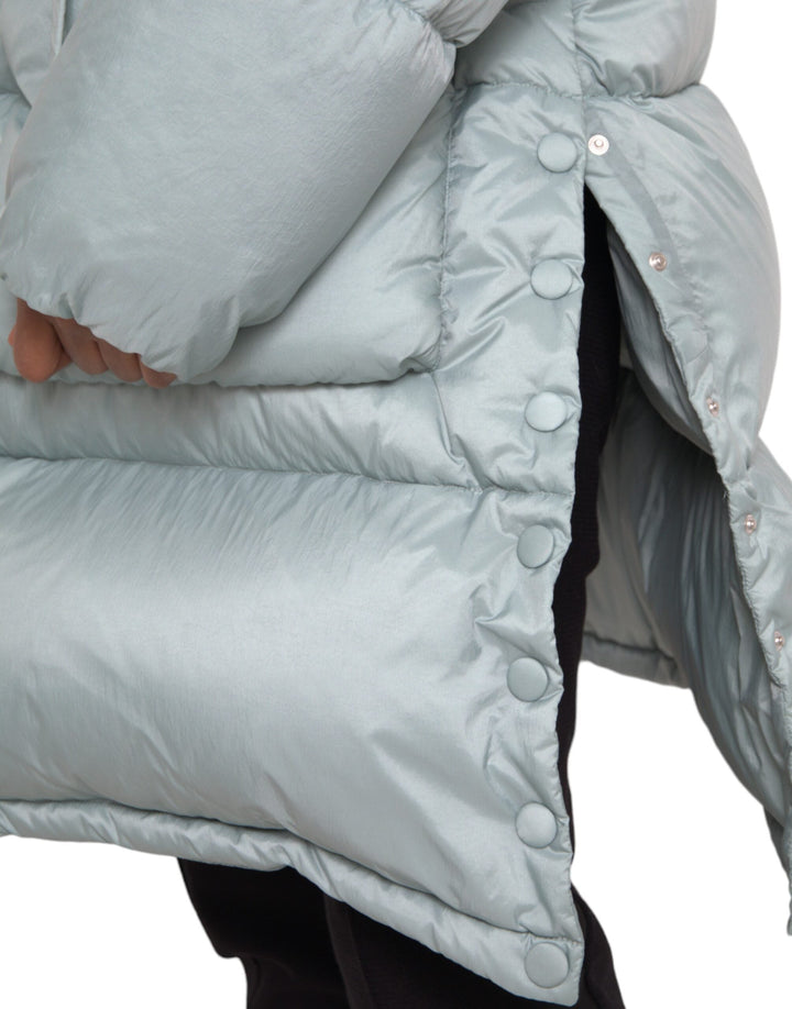 Men’s Dolce &amp; Gabbana Light Blue Quilted Hooded Puffer Jacket Men