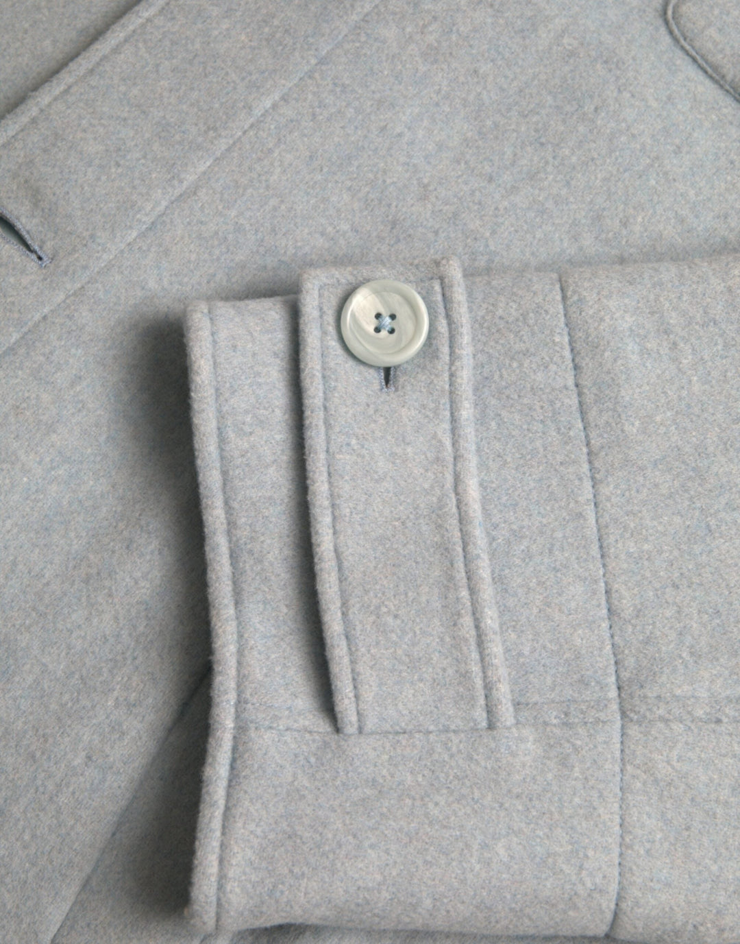 Men’s Dolce &amp; Gabbana Light Blue Wool Button Trench Coat Jacket