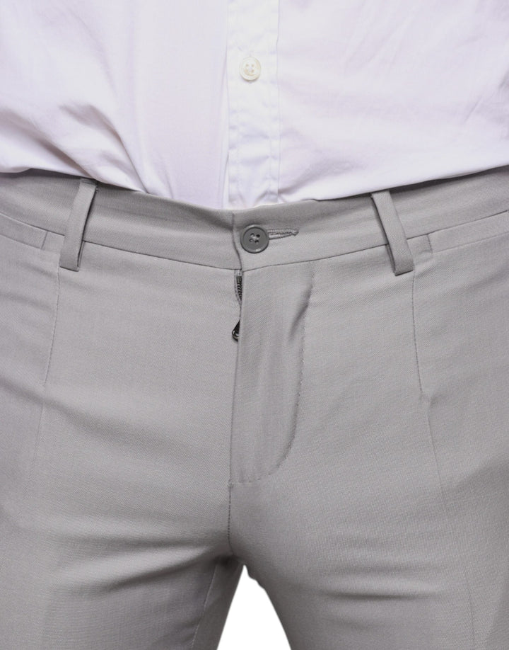 Men’s Dolce &amp; Gabbana Light Gray Wool Dress Pants
