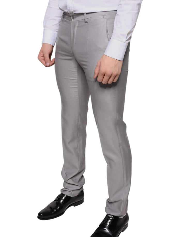 Men’s Dolce &amp; Gabbana Light Gray Wool Dress Pants