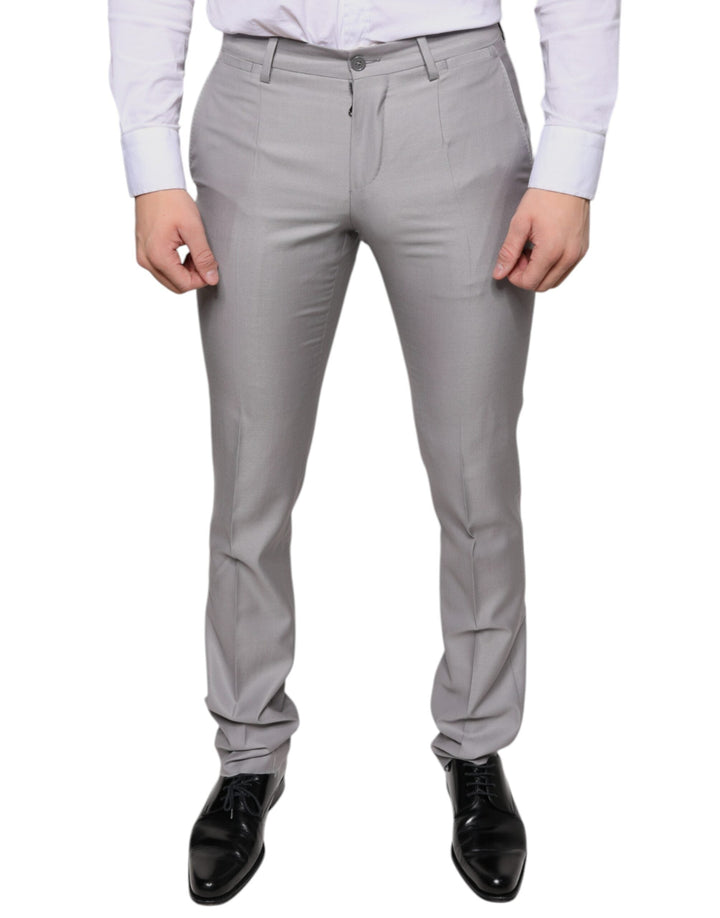 Men’s Dolce &amp; Gabbana Light Gray Wool Dress Pants