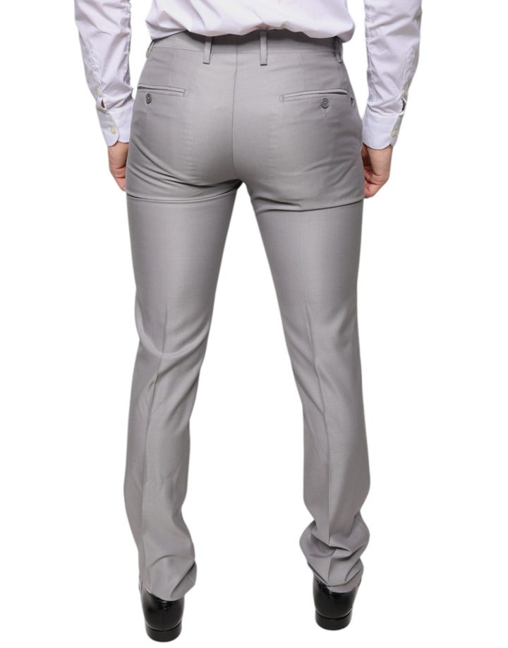 Men’s Dolce &amp; Gabbana Light Gray Wool Dress Pants