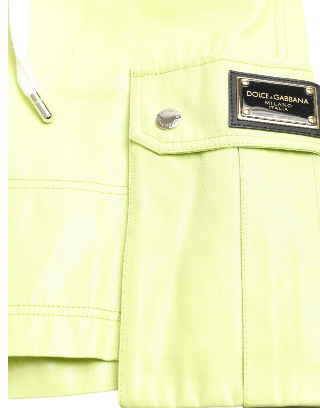 Men’s Dolce &amp; Gabbana Light Green Cotton Men Cargo Bermuda Shorts