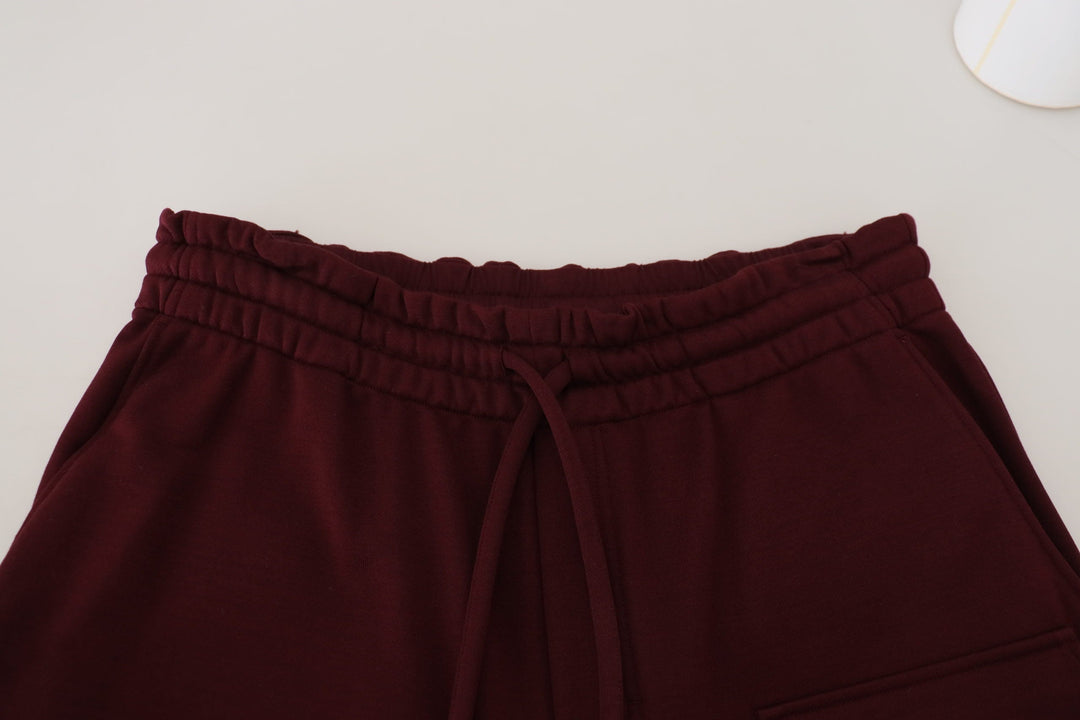 Men’s Dolce &amp; Gabbana Maroon Bermuda Cargo Men Shorts