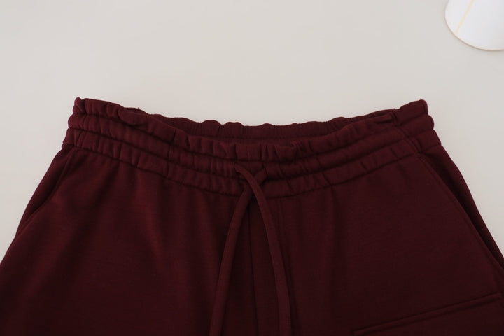 Men’s Dolce &amp; Gabbana Maroon Bermuda Cargo Men Shorts