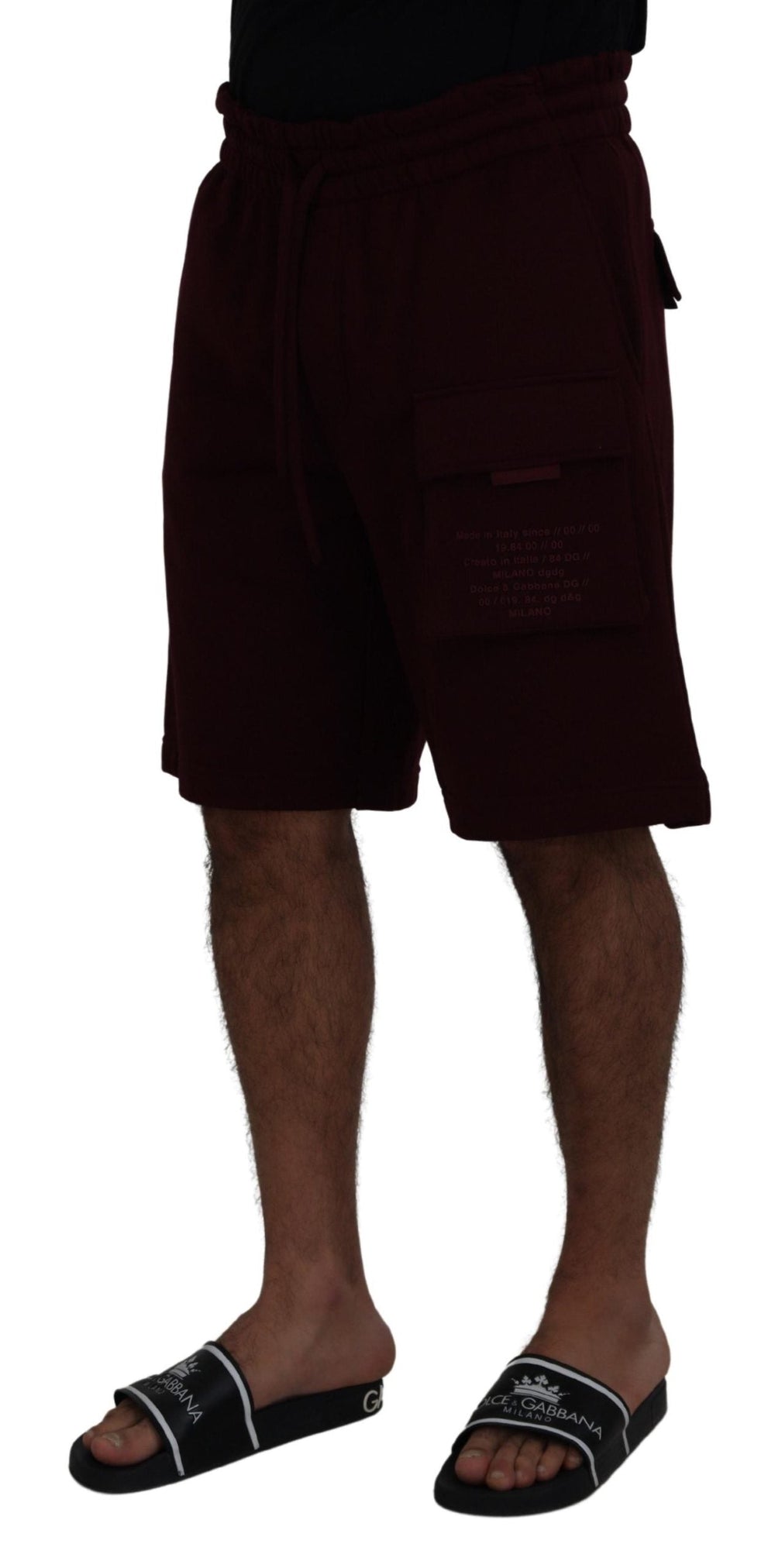 Men’s Dolce & Gabbana Maroon Bermuda Cargo Men Shorts