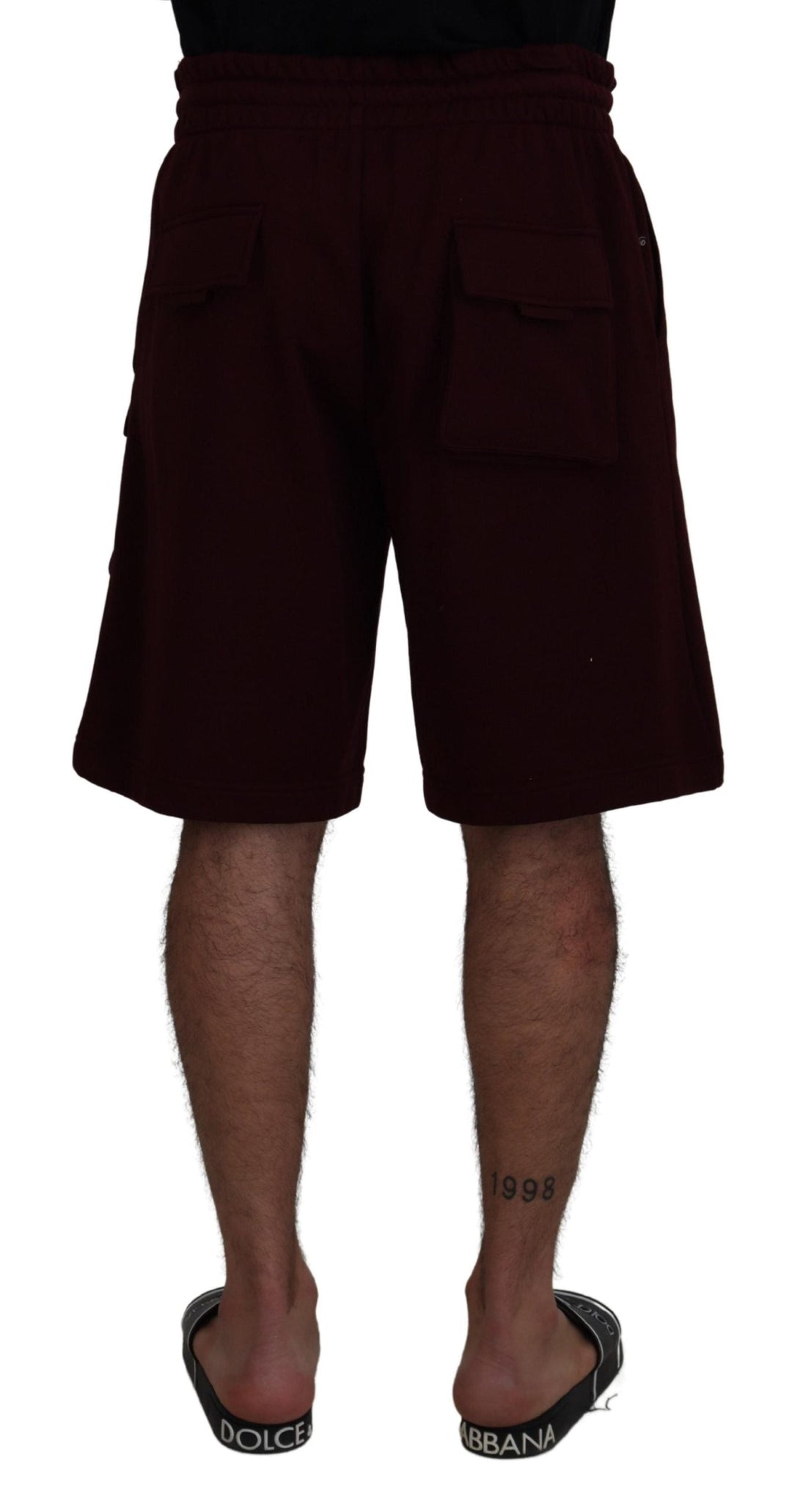 Men’s Dolce &amp; Gabbana Maroon Bermuda Cargo Men Shorts