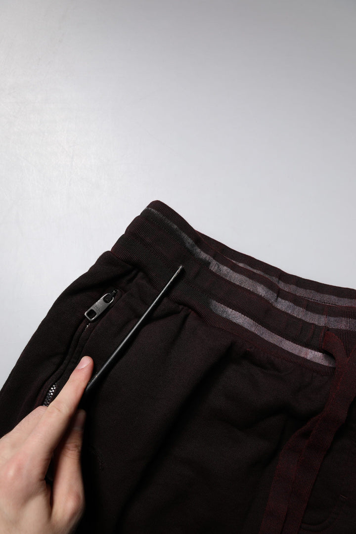 Men’s Dolce &amp; Gabbana Maroon Cotton Logo Plaque Men Bermuda Shorts