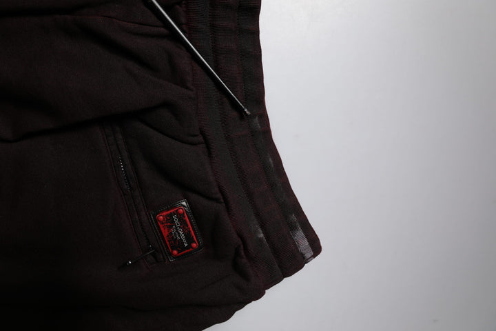 Men’s Dolce &amp; Gabbana Maroon Cotton Logo Plaque Men Bermuda Shorts