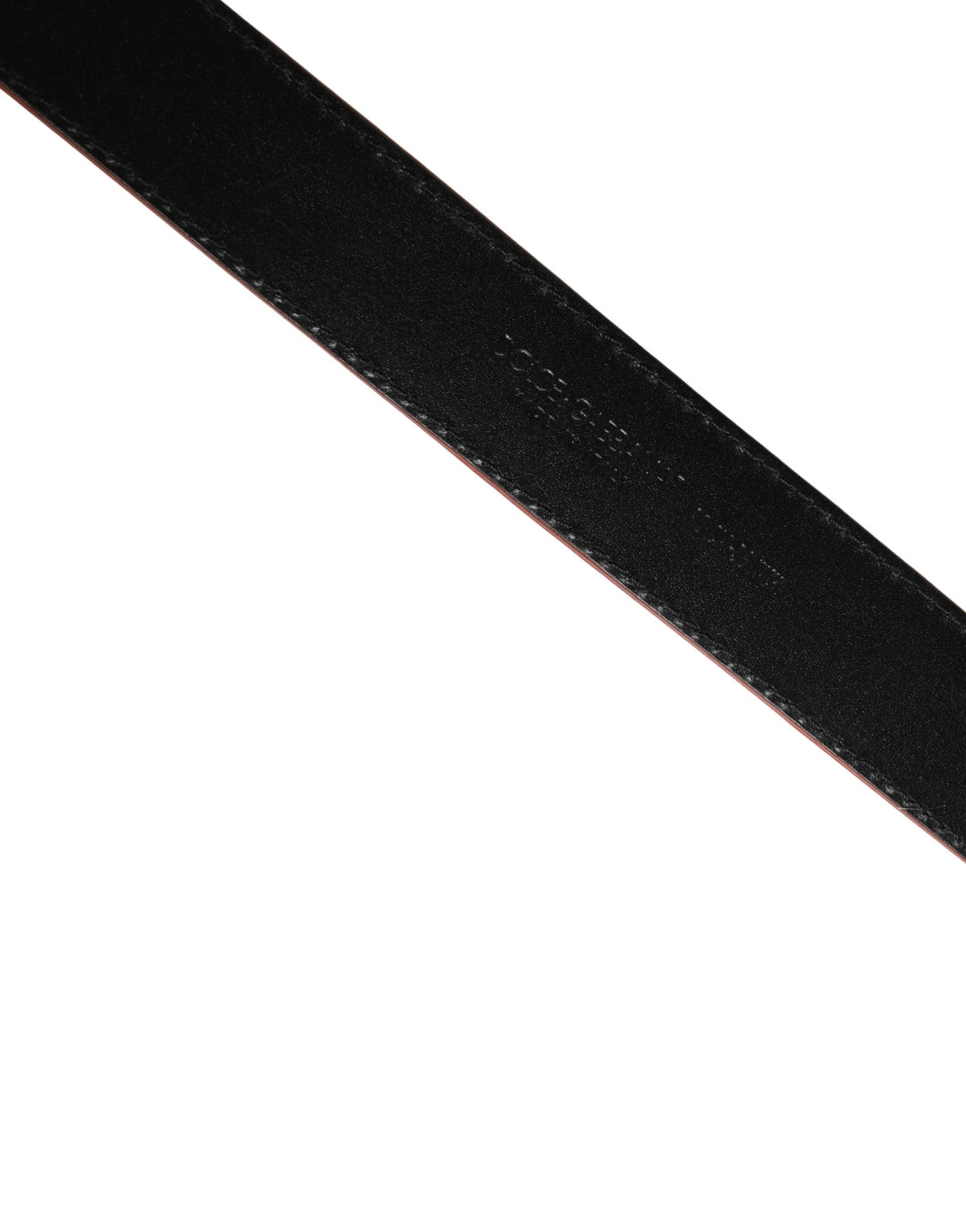 Dolce &amp; Gabbana Men Beige Red Woven Leather Metal Buckle Belt