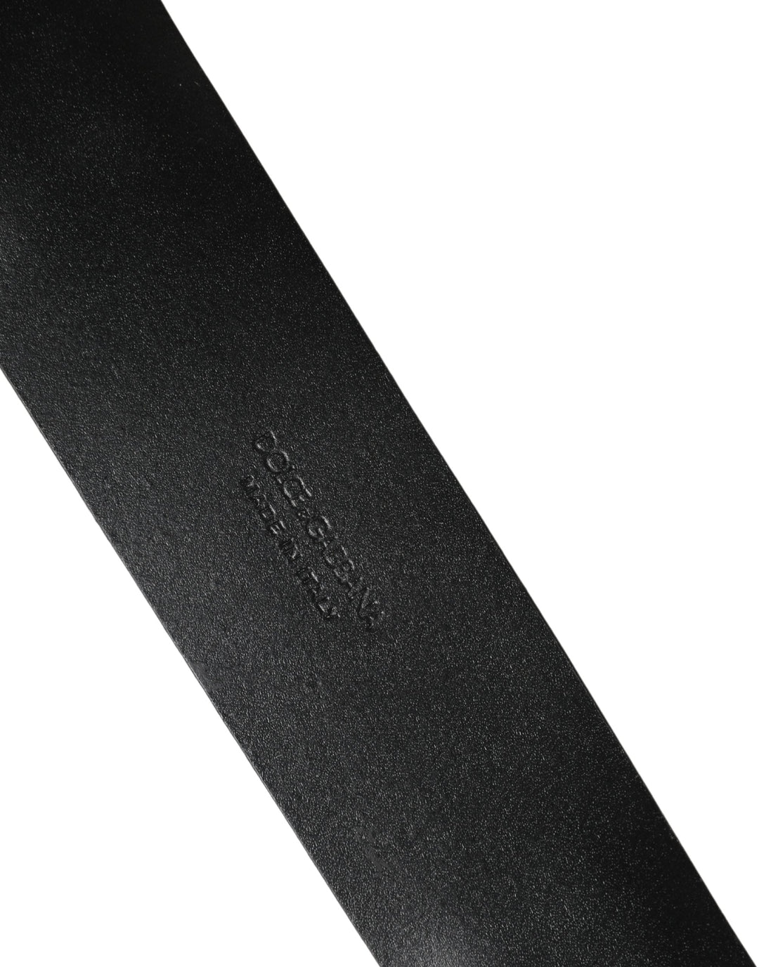 Dolce &amp; Gabbana Men Black Classic Leather Metal Buckle Belt